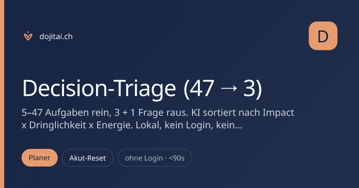 Decision-Triage (47 → 3)