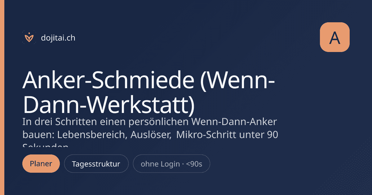 Anker-Schmiede (Wenn-Dann-Werkstatt)
