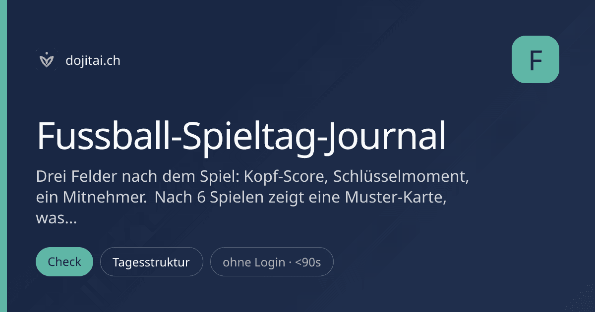 Fussball-Spieltag-Journal