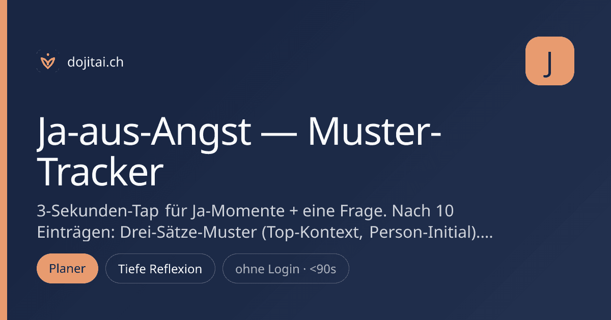 Ja-aus-Angst — Muster-Tracker