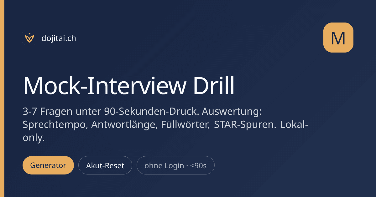 Mock-Interview Drill