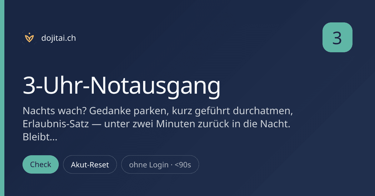 3-Uhr-Notausgang