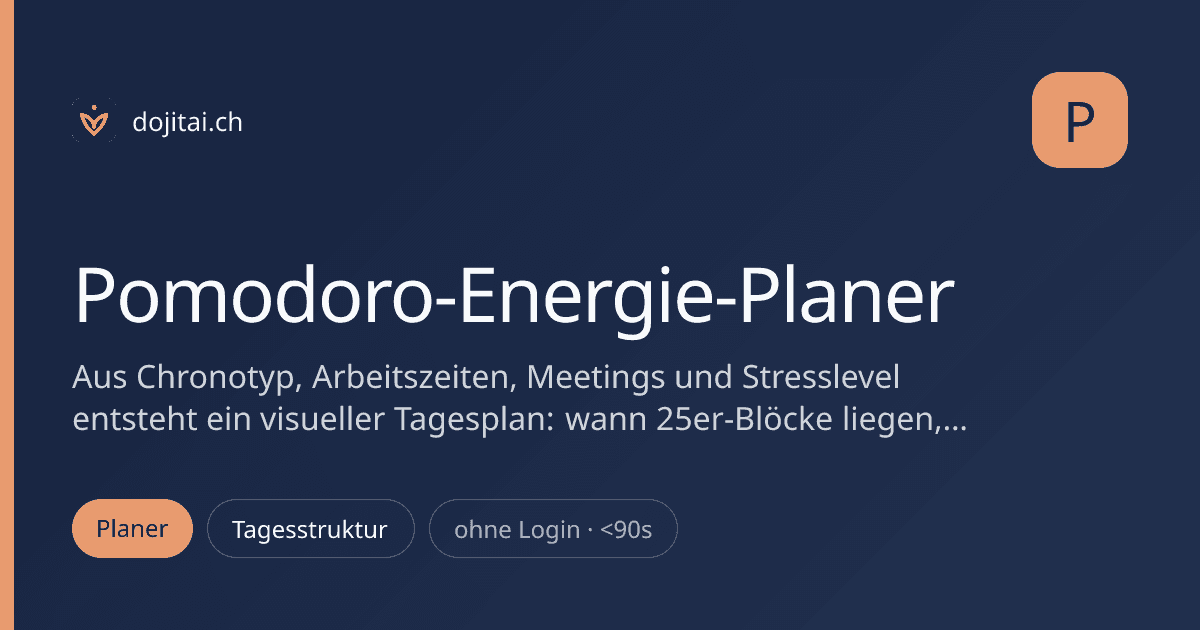 Pomodoro-Energie-Planer