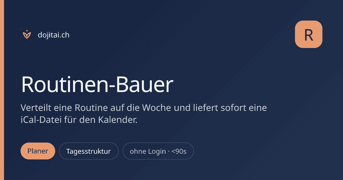 Routinen-Bauer