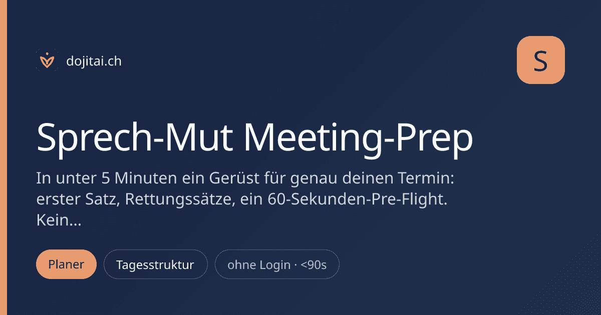 Sprech-Mut Meeting-Prep