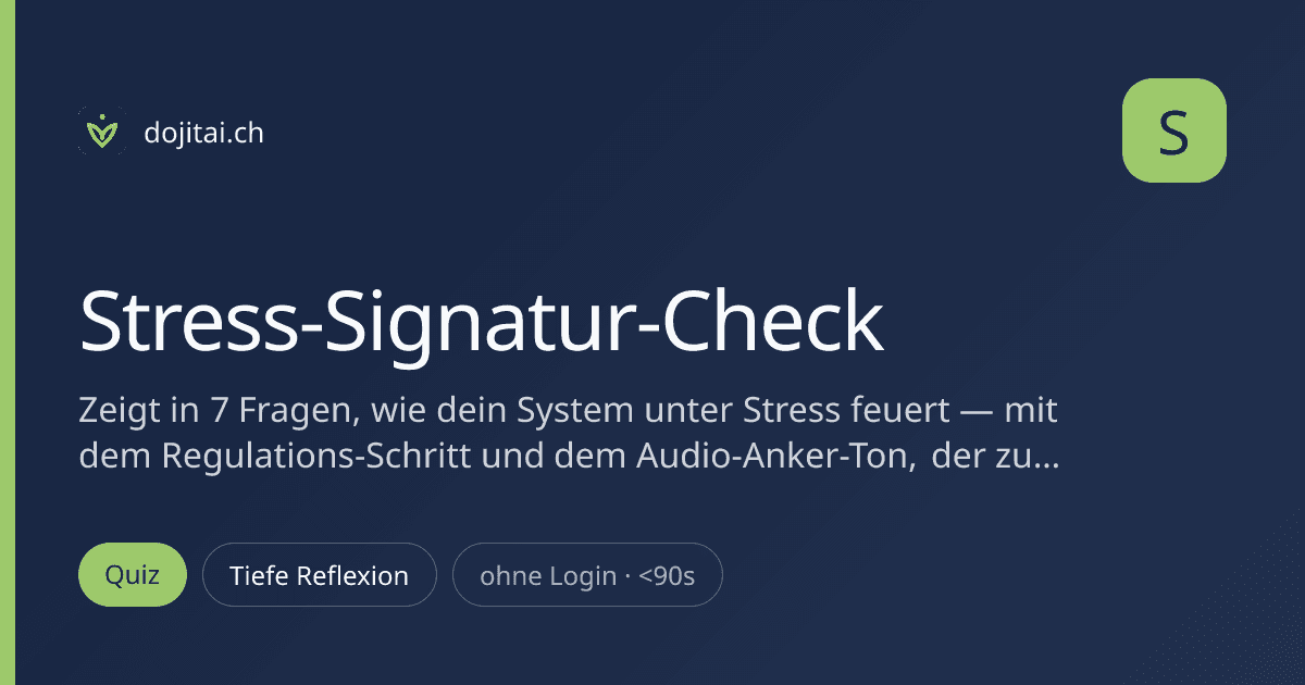 Stress-Signatur-Check