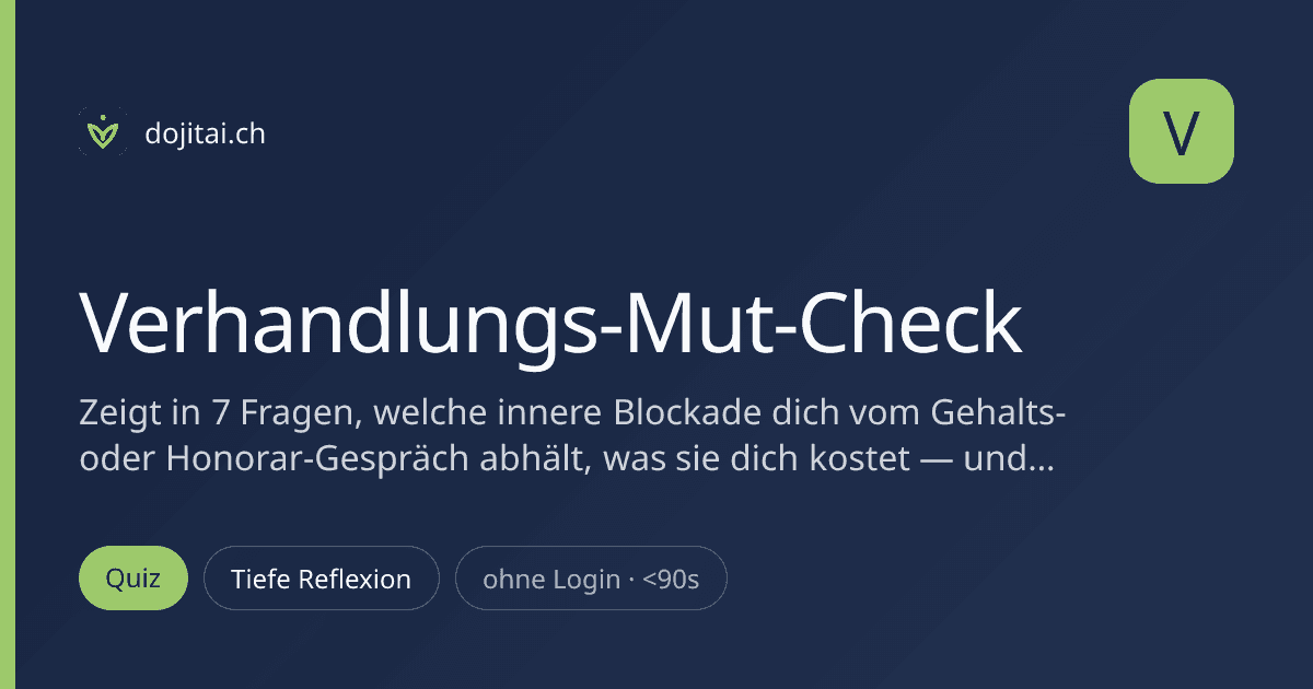 Verhandlungs-Mut-Check