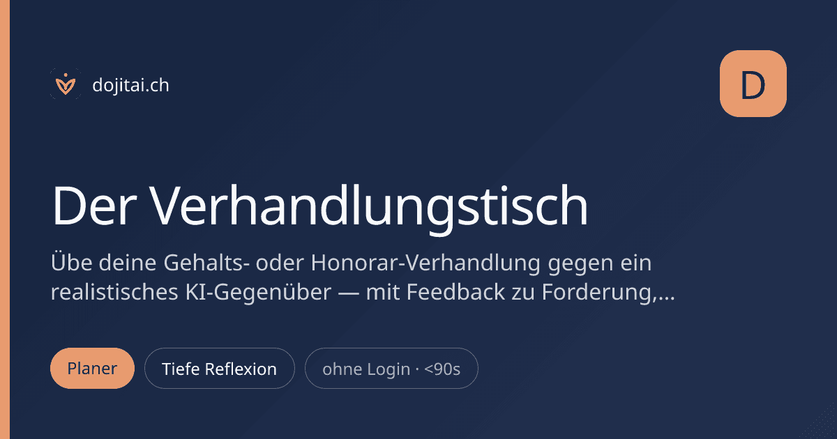 Der Verhandlungstisch