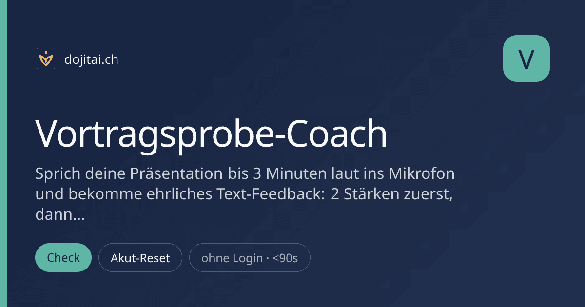 Vortragsprobe-Coach