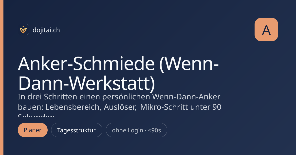 Anker-Schmiede (Wenn-Dann-Werkstatt)