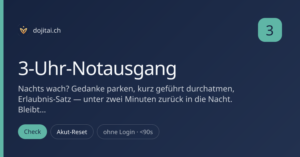 3-Uhr-Notausgang