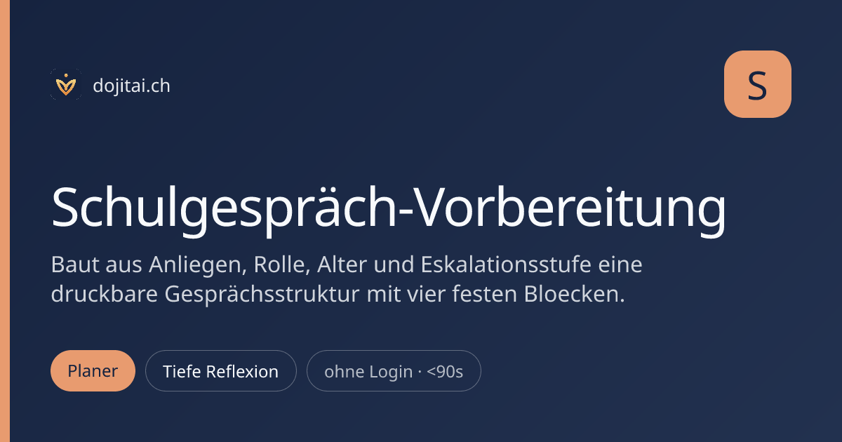 Schulgespräch-Vorbereitung