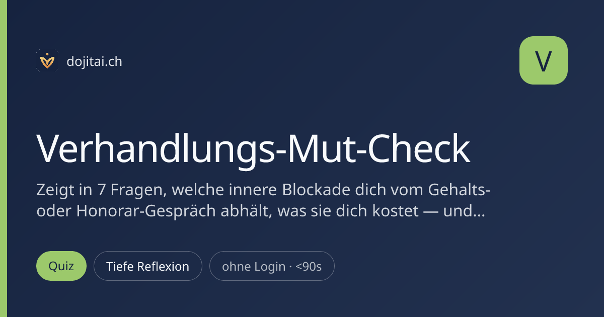Verhandlungs-Mut-Check