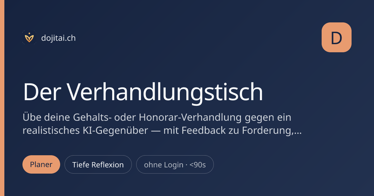 Der Verhandlungstisch
